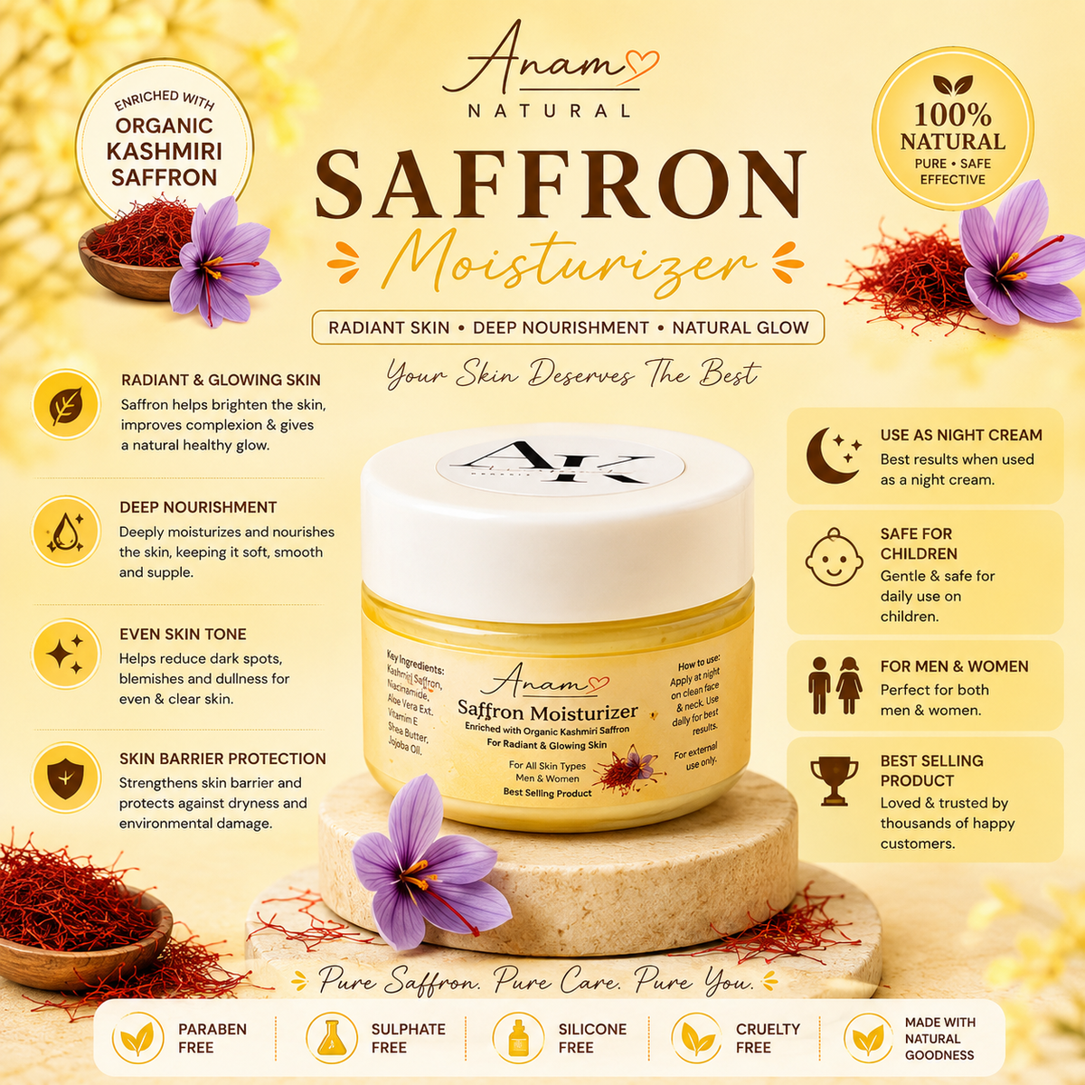 Saffron Moisturiser 35gms