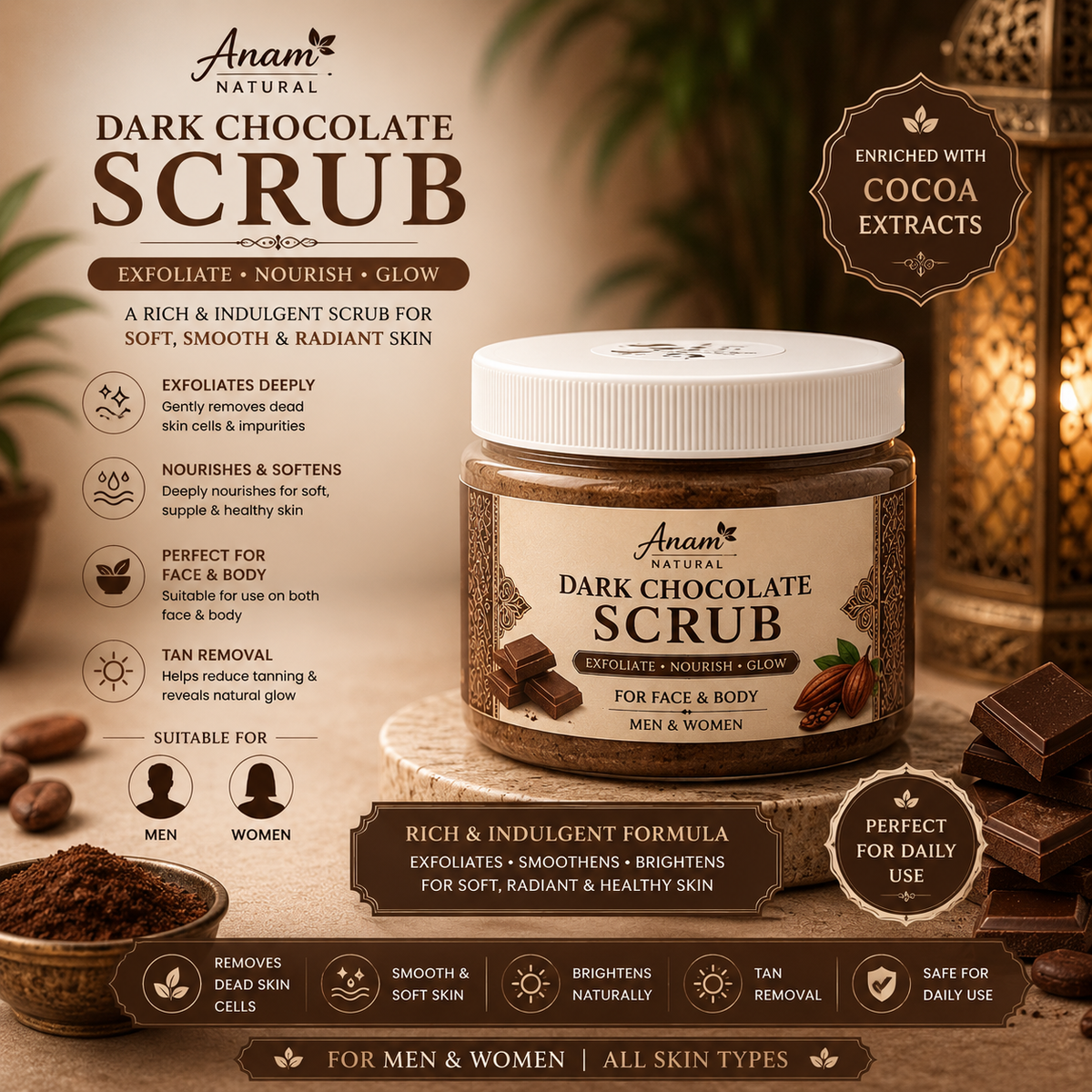 Dark Chocolate Scrub 100gm