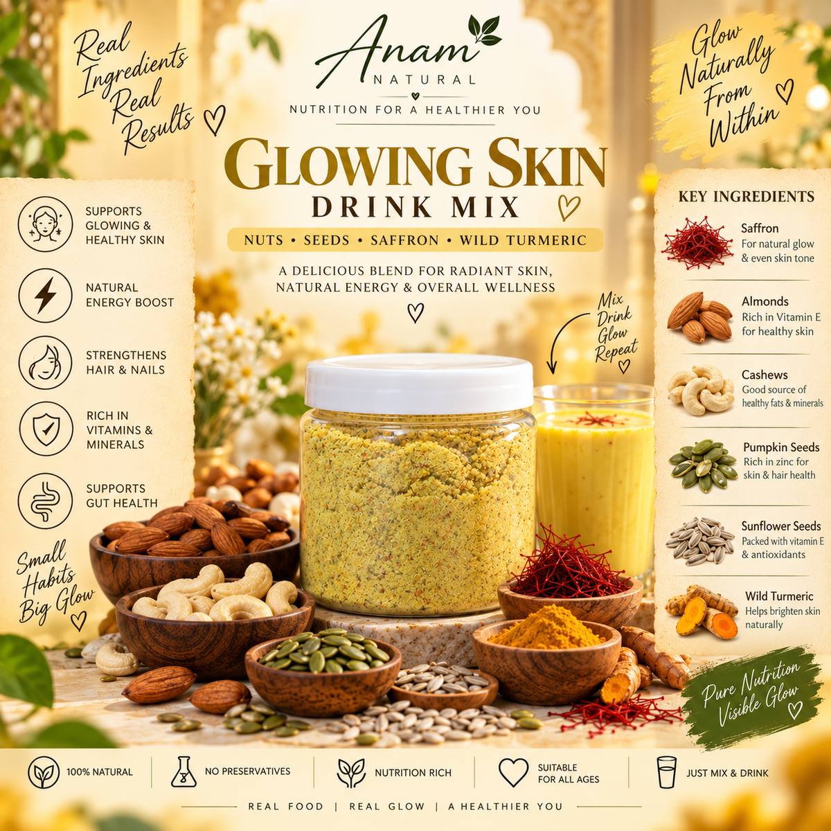 Glowing Skin Drink Mix 120gms