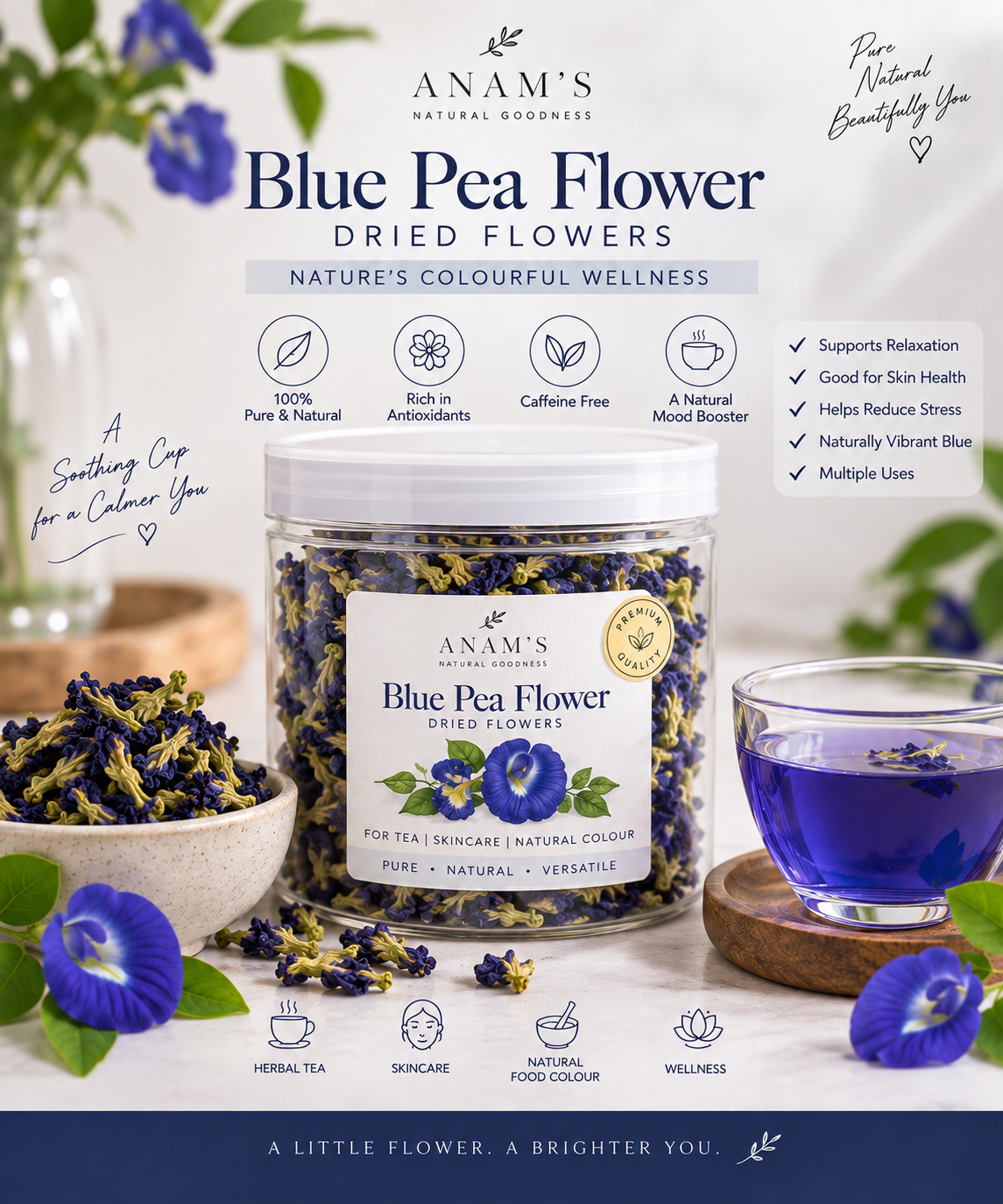 Blue pea Flower 30gms